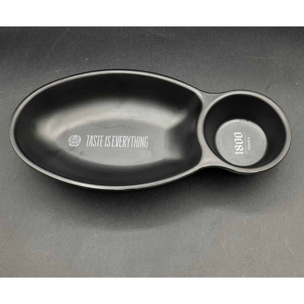 Jose Cuervo 1800 Tequila Individual Chips & Salsa Dish Black Melamine Bowl